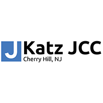 Logo for Katz JCC Cherry Hill, NJ, featuring a blue square with a white J next to the text Katz JCC Cherry Hill, NJ in black letters, representing a welcoming community.
