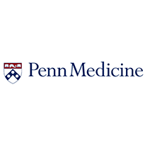 Penn Medicine logo featuring a blue and red shield emblem to the left of the text Penn Medicine in blue font on a white background, reflecting a commitment to serving the community.