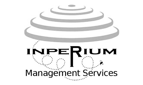 Logo for “Inperium Management Services” featuring stylized text and concentric oval shapes stacked above the company name.