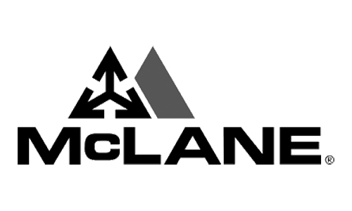 Black and white McLane logo with a stylized triangle and arrow design above the company name in bold capital letters.